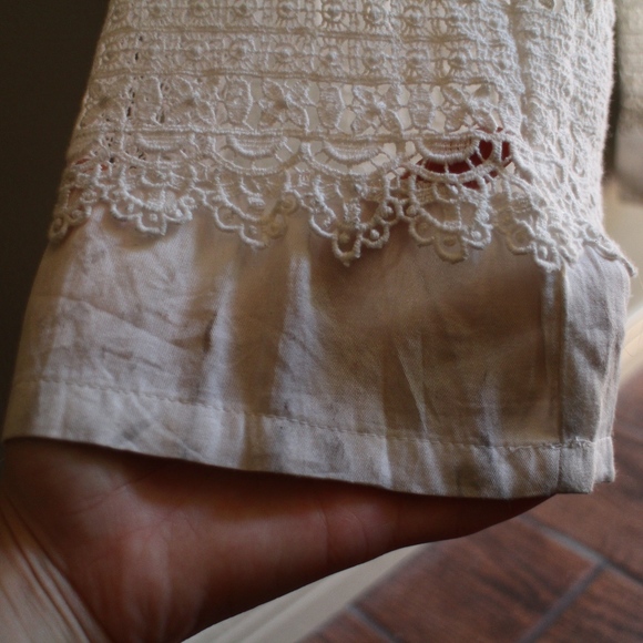 FLASH🌈SALE Lace Crochet White Boho Jumpsuit - Picture 6 of 8